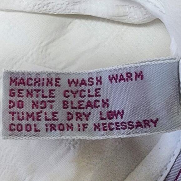 Laura & Jayne White Textured Dress Blouse Womens Size 8 Long Sleeve Textured Top - Picture 12 of 15